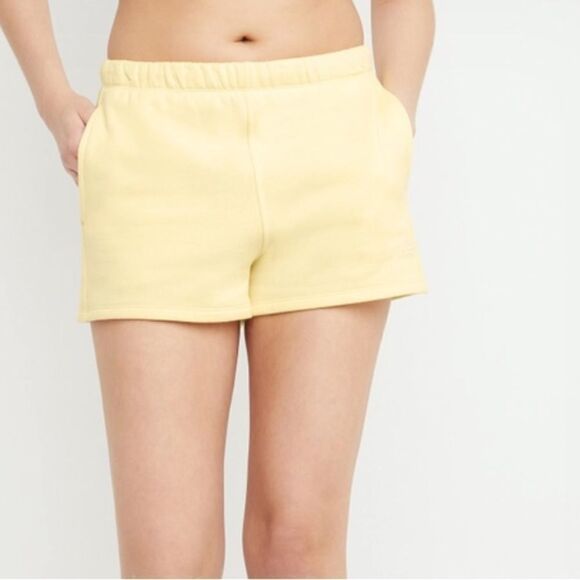 CHAMPION CLASSIC FLEECE SHORTS, HIGH-RISE, 3" YELLOW XL NWT - Picture 1 of 6